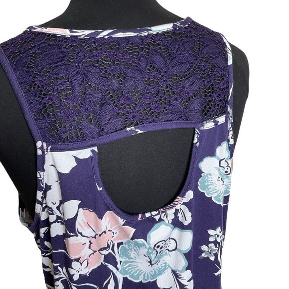 LINEA Donatella Racerback Floral Print Blouse Size M - Picture 8 of 15